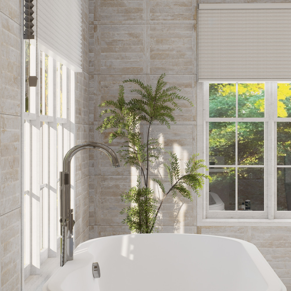 Habanera Decor Beige 11-7/8 in. x 35-1/2 in. Ceramic Wall Tile