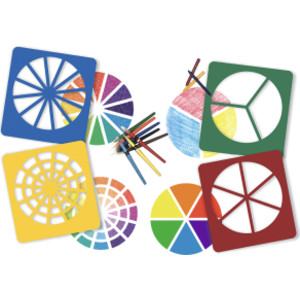 Color Wheel Stencils, 4 Pack