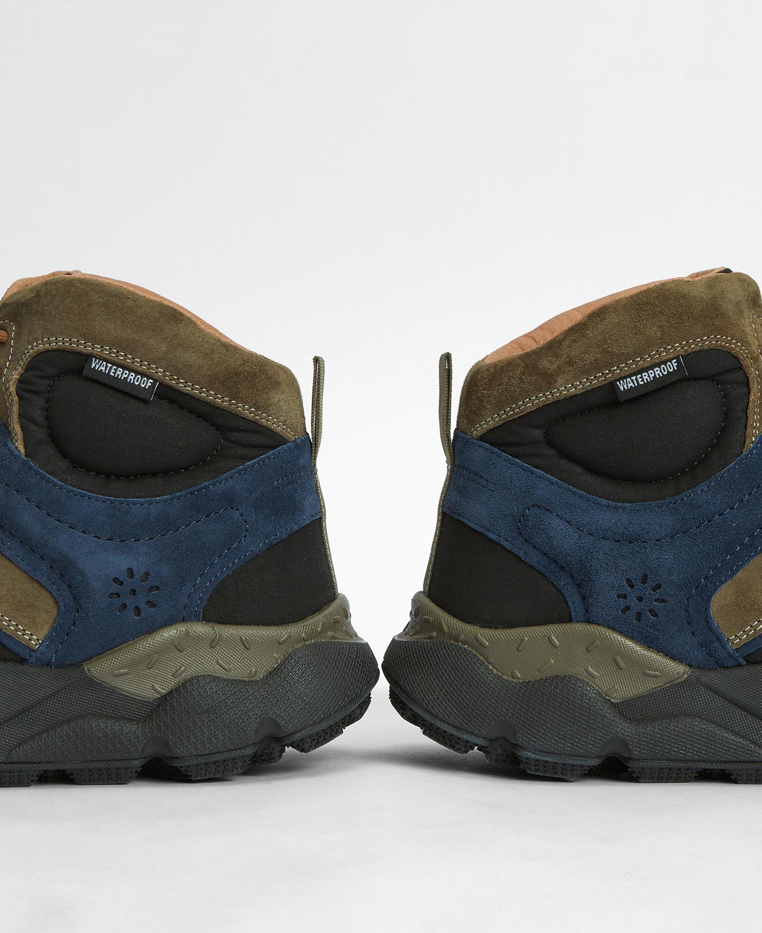 Barbour x Flower Mountain Back Country Uni Mid Trainers image number 4