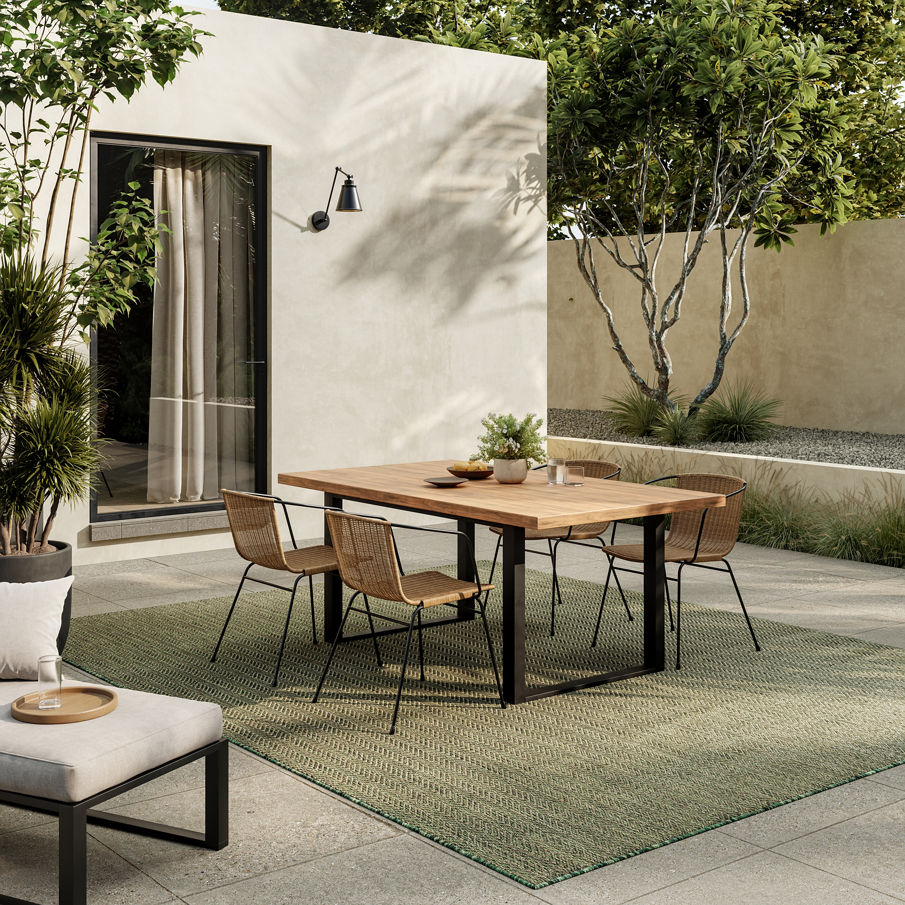 Nourison Horizon Indoor/Outdoor 8' x 10' Green Modern Rug