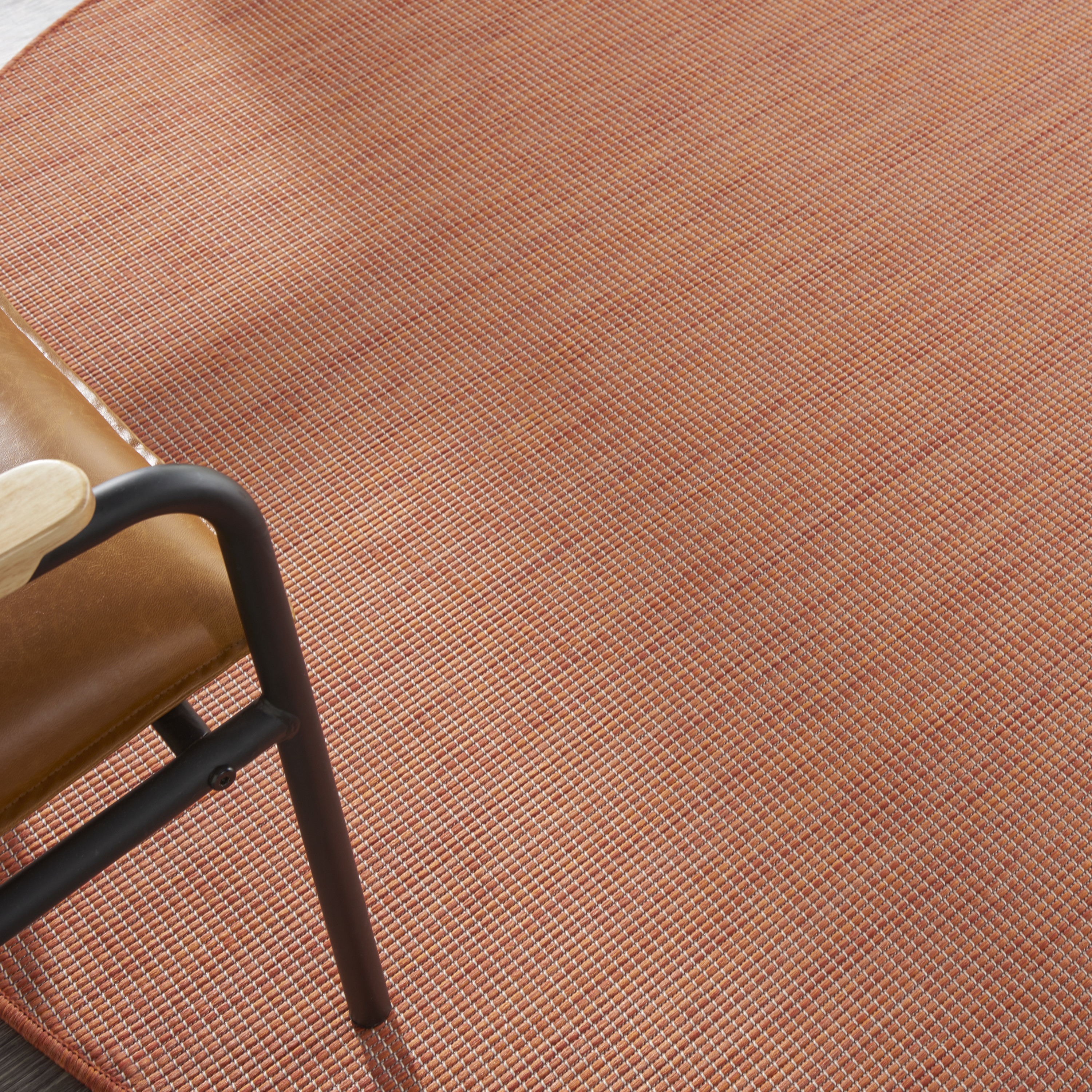 Nourison Positano 6' x Round Terracotta Modern Rug
