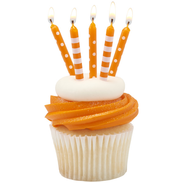 Orange Stripes & Dots Specialty Candles