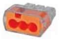 In-Sure™ Push-In Wire Connectors 3-Port Orange 5000 PK