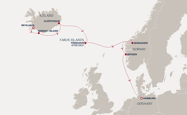 Itinerary map