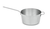 3 ¾-quart Wear-Ever® tapered aluminum saucepan with natural finish and plated handle