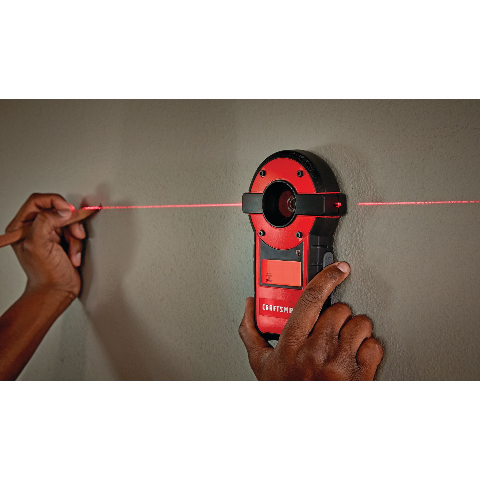 View of CRAFTSMAN Measuring: Laser Level being used by consumer