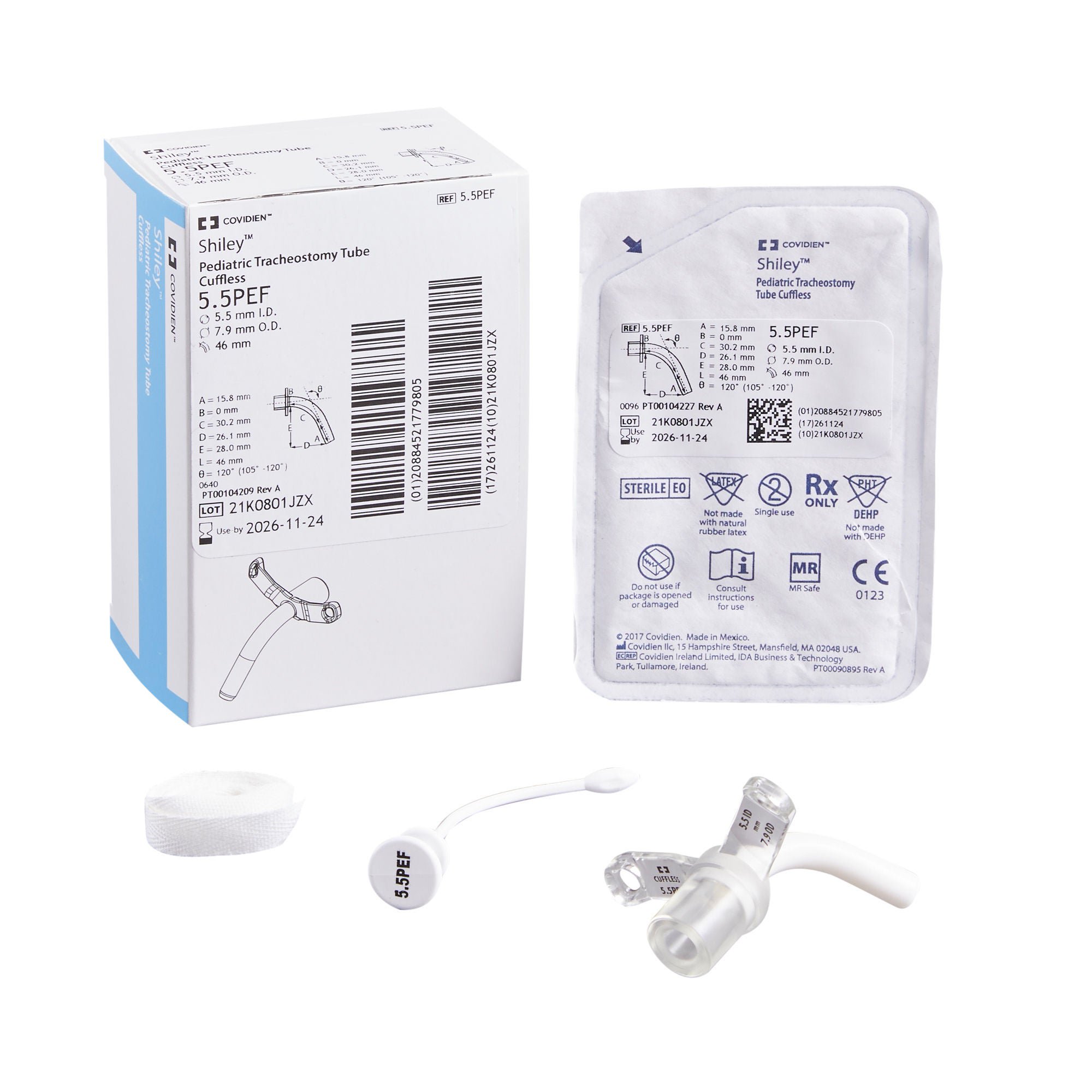 Medtronic MITG TUBE, TRACH PED 5.5MM CUFFLESS(1/BX)