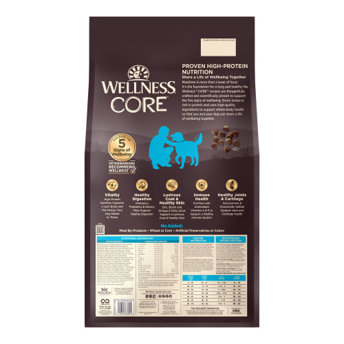 Wellness CORE  Ocean Whitefish back packaging