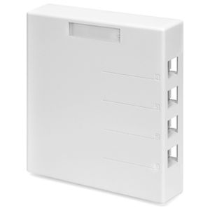 QuickPort® Surface Mount Box For Shielded Connectors, 4 Port, White
