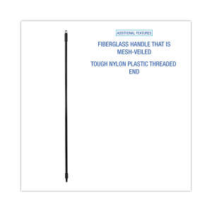 Boardwalk, Threaded End Fiberglass Broom Handle, 60", Black