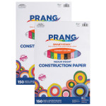 Prang&reg; Smart Stack&trade; Construction Paper, Medium Weight, 11 Assorted Colors, 12" x 18", 150 Sheets Per Pack, 2 Packs PAC6526-2