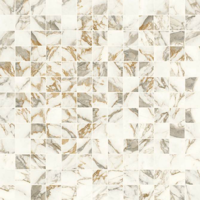 Kelby White 1×1 Mosaic Polished Rectified