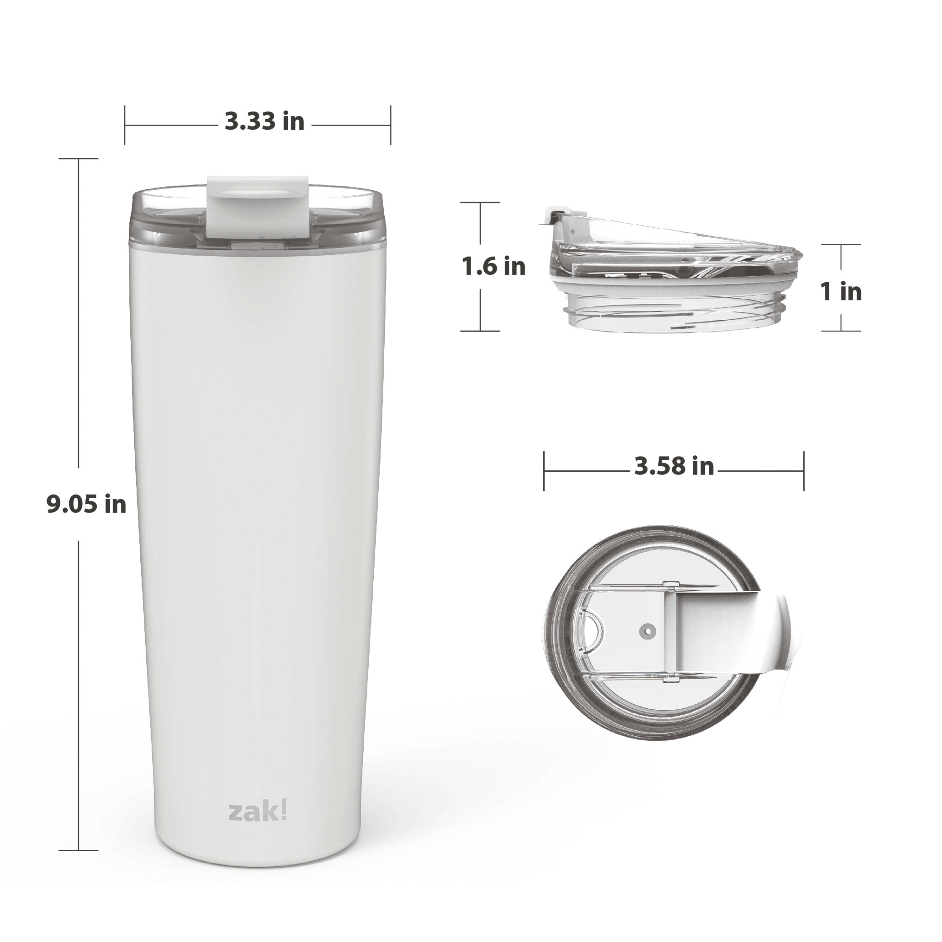 Aberdeen 24 ounce Vacuum Insulated Stainless Steel Tumbler, Lilac slideshow image 7