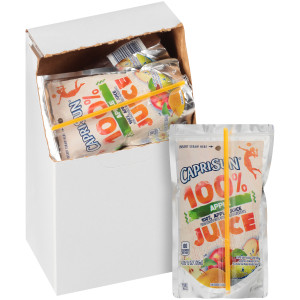 CAPRI SUN 100% Juice Apple Pouch, 4.05 oz. Pouches (Pack of 48) image