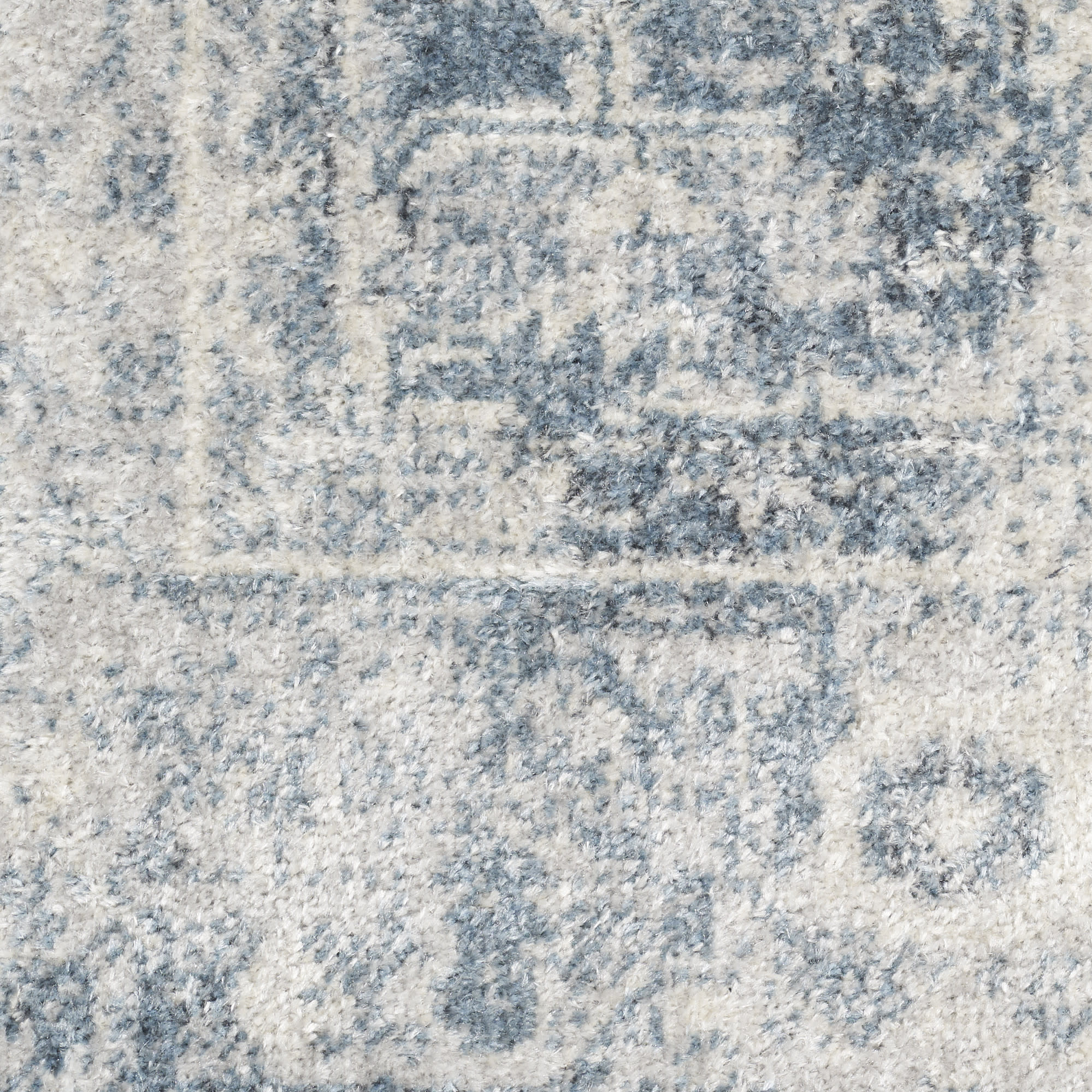 Nourison Astra Machine Washable 2' x 6' Blue Ivory Vintage Indoor Rug