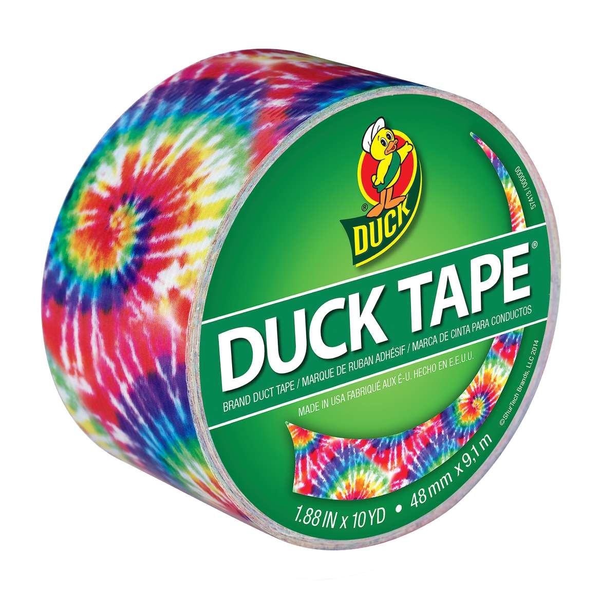 Printed Duck Tape® Brand Duct Tape - Love Tie-Dye, 1.88 in. x 10 yd. Image