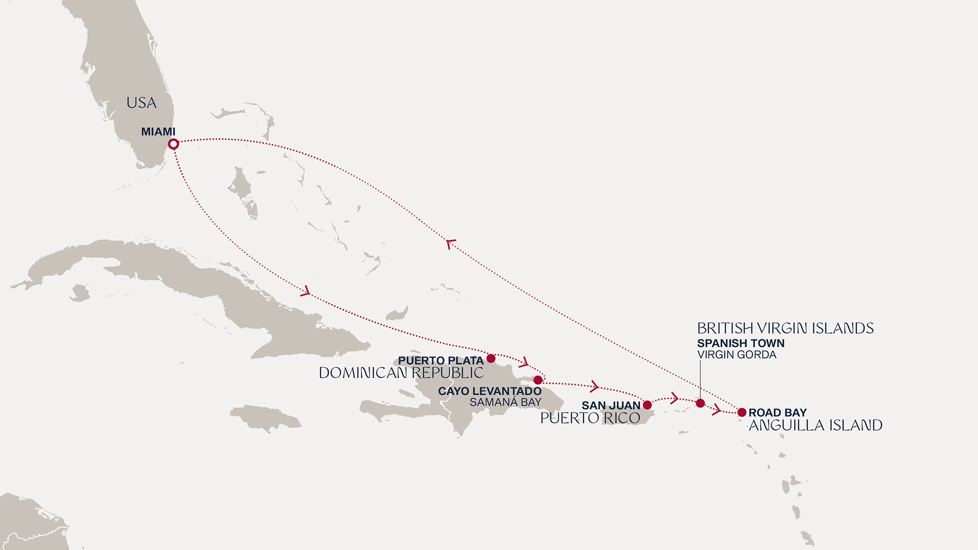 Itinerary map