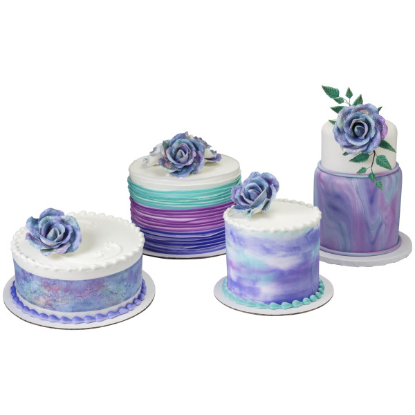 Painted Colors Printed Rose Assortment Gum Paste Flowers