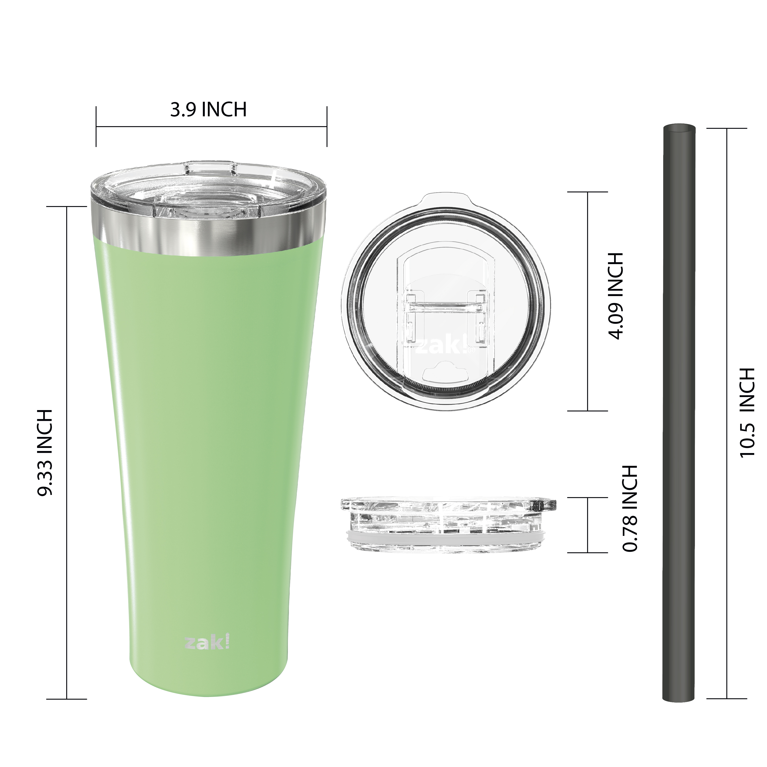 Alpine 30 ounce Stainless Steel Vacuum Insulated Tumbler with Straw, Neo Mint slideshow image 6 Alpine 30 ounce Stainless Steel Vacuum Insulated Tumbler with Straw, Neo Mint slideshow image 6