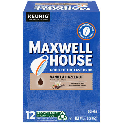 Maxwell House Vanilla Hazelnut Coffee K-Cup Pods 3.7 oz Box