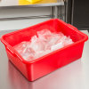 7-inch-deep Traex® Color Mate bulk-packed food storage boxes in red