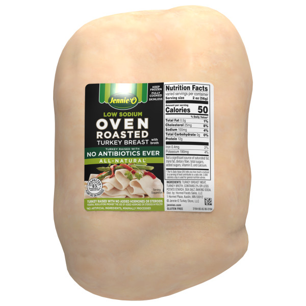 JENNIE-O(r) GRAND CHAMPION NAE All Natural Oven Roasted Turkey Breast, 6 pc . C1N1 - Front No Plunge In Package (Hi Res)