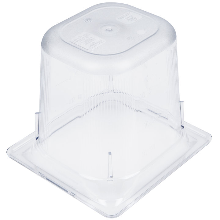 Sixth-size 6-inch-deep Super Pan® clear low-temperature plastic pan