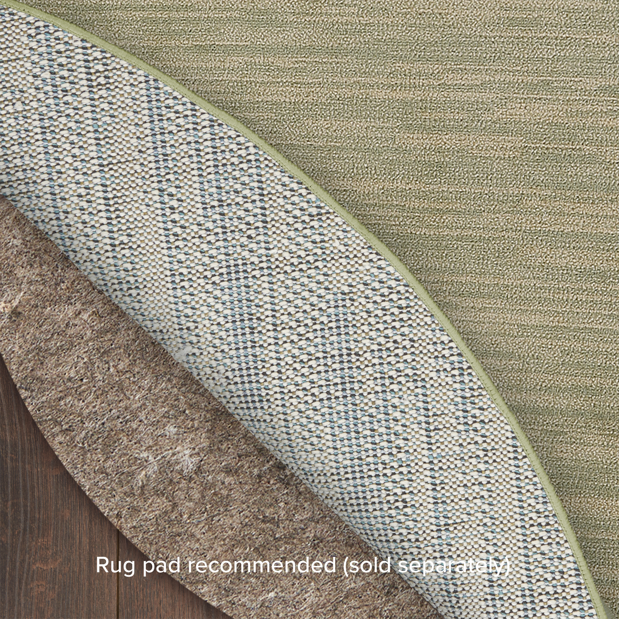 Nourison Nourison Essentials 4' x Round Green Gold Outdoor Rug