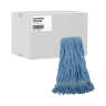 Boardwalk, Super Loop Synthetic Looped-End Wet Mop Head with 1" Headband, Medium, Blue