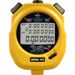 495 100 Memory Stopwatch, Yellow
