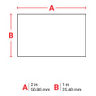 Polyester Rectangular Label, Gloss, Acrylic-Foam Backed, Yellow, 1 H x 2 W in.