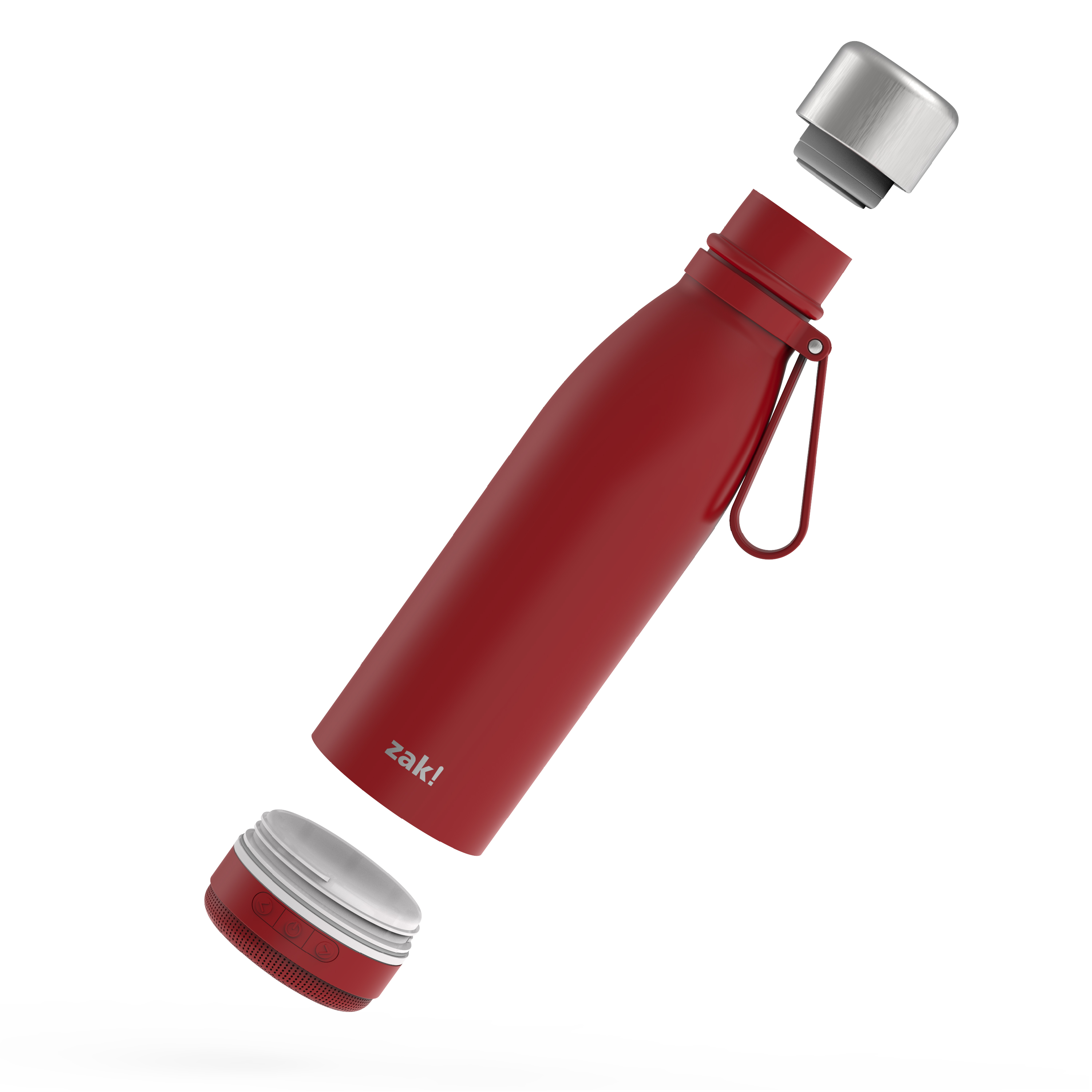 Zak Play 17.5 ounce Stainless Steel Tumbler with Bluetooth Speaker, Red