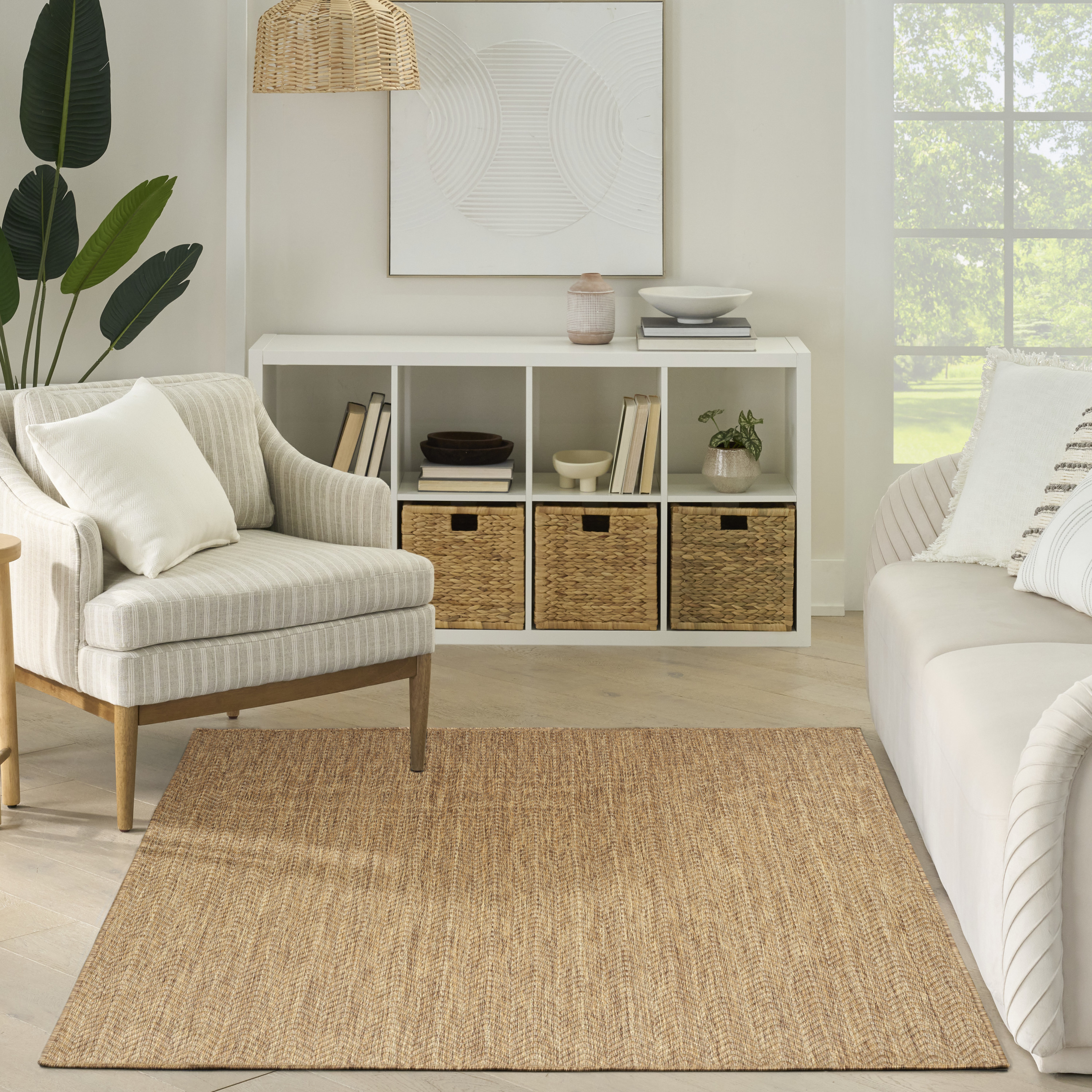 Nourison Horizon Indoor/Outdoor 5' x 7' Natural Modern Rug