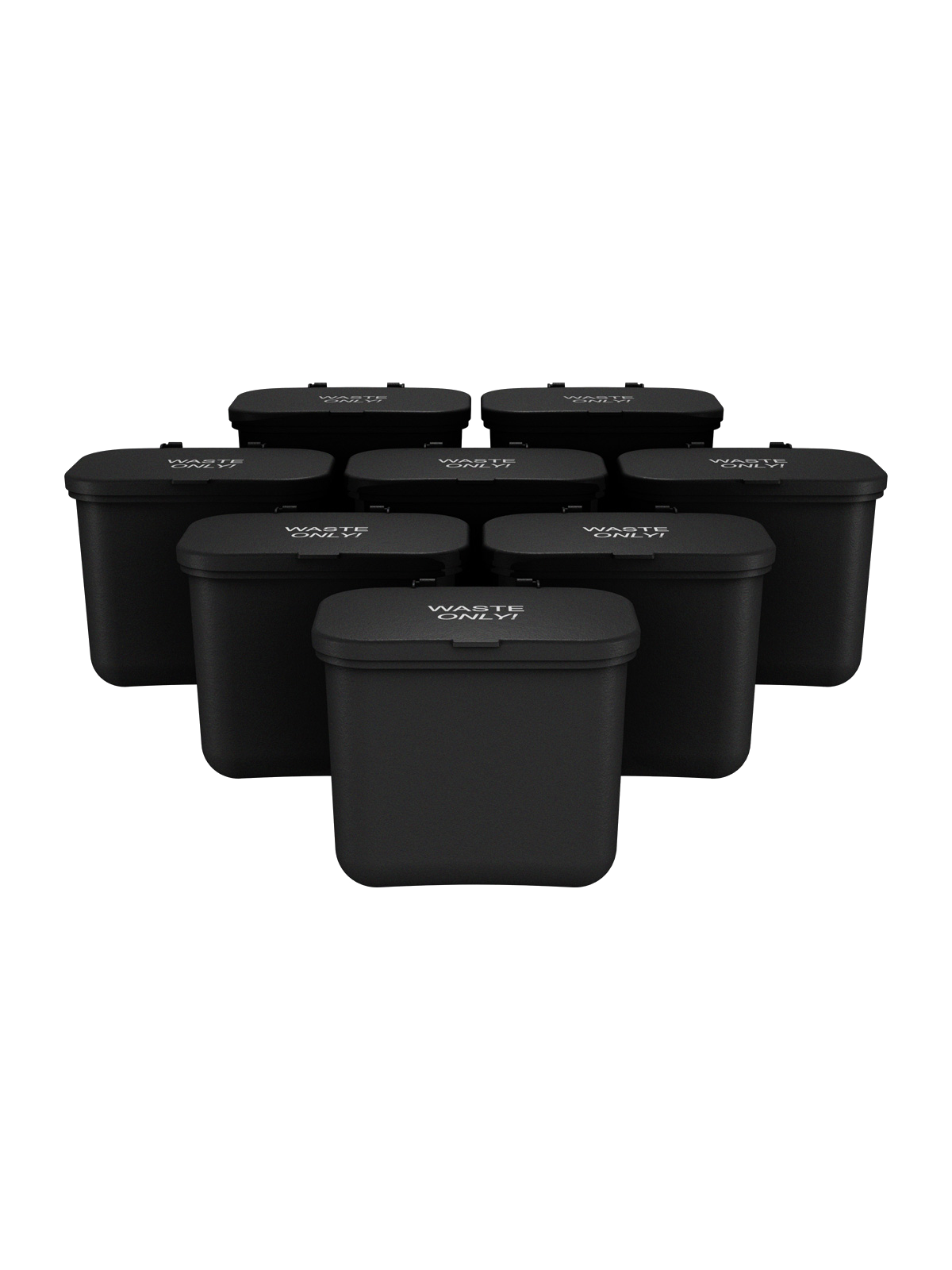 HANGING WASTE BASKET (8) – Single – Kit – Waste – Solid Lift – Black PCR
