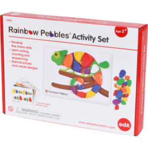 Conjunto de actividades Rainbow Pebbles: 48 guijarros + 24 actividades