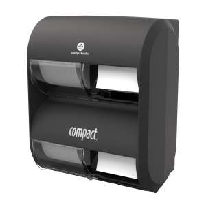 Georgia Pacific, Compact Quad Plus, Coreless Bath Tissue Dispenser, Black