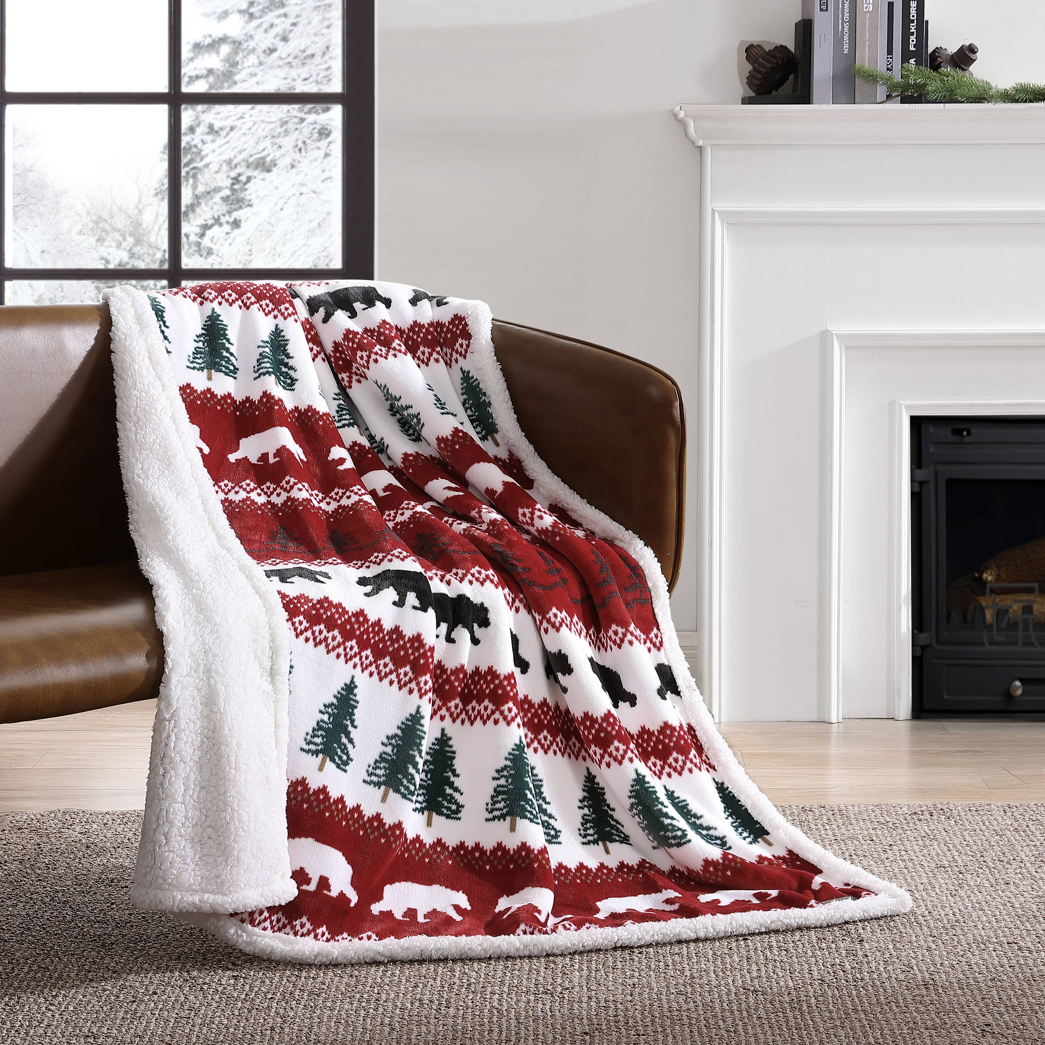 Eddie Bauer Plush-Fleece Throw Blanket