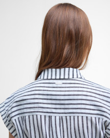 Abby Striped Midi Dress Navy/White Stripe