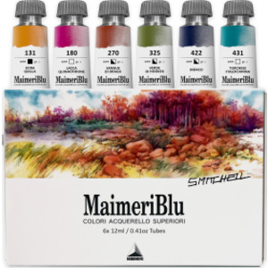 Steve Mitchell Artist Watercolor Paint Set, 6 Colors