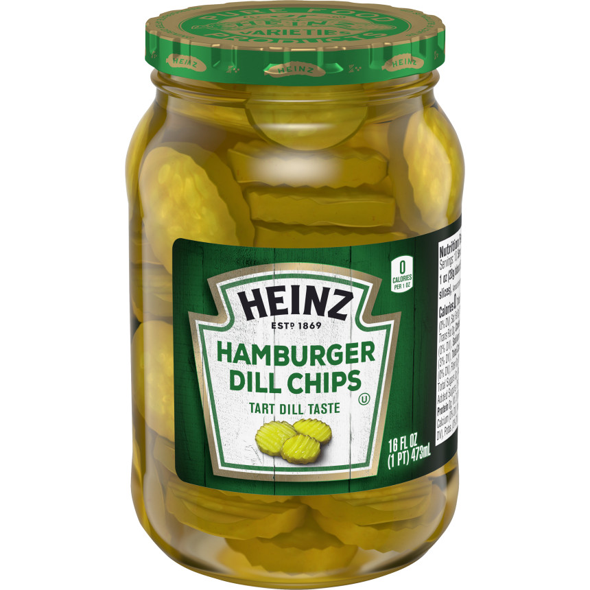 Heinz Hamburger Dill Chips, 16 fl oz Jar image 