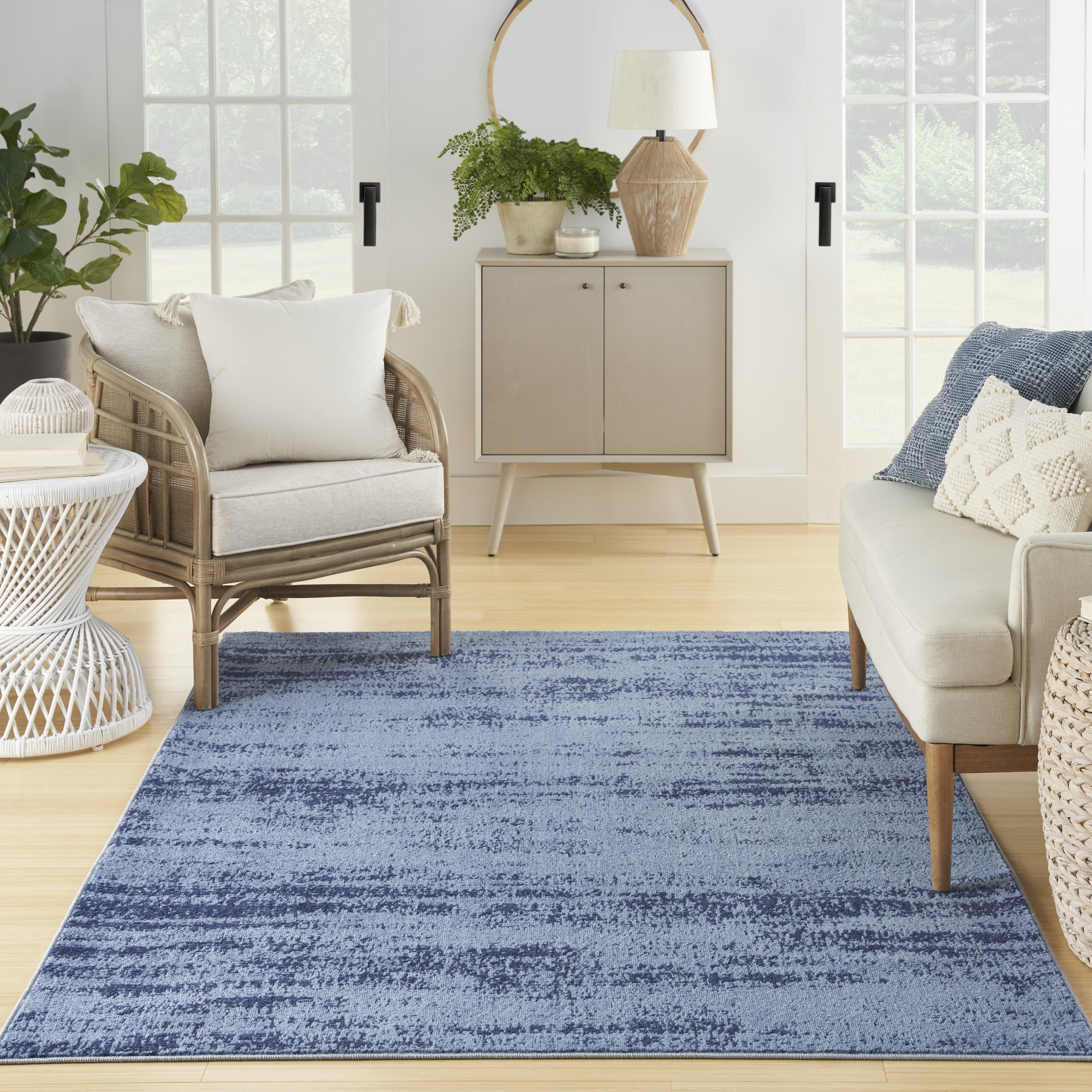 Nourison Nourison Essentials 6' x 9' Denim Modern Rug
