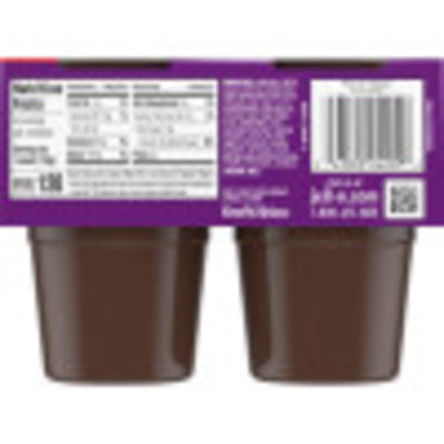 Jell-O Original Chocolate Pudding Snacks, 4 ct Cups