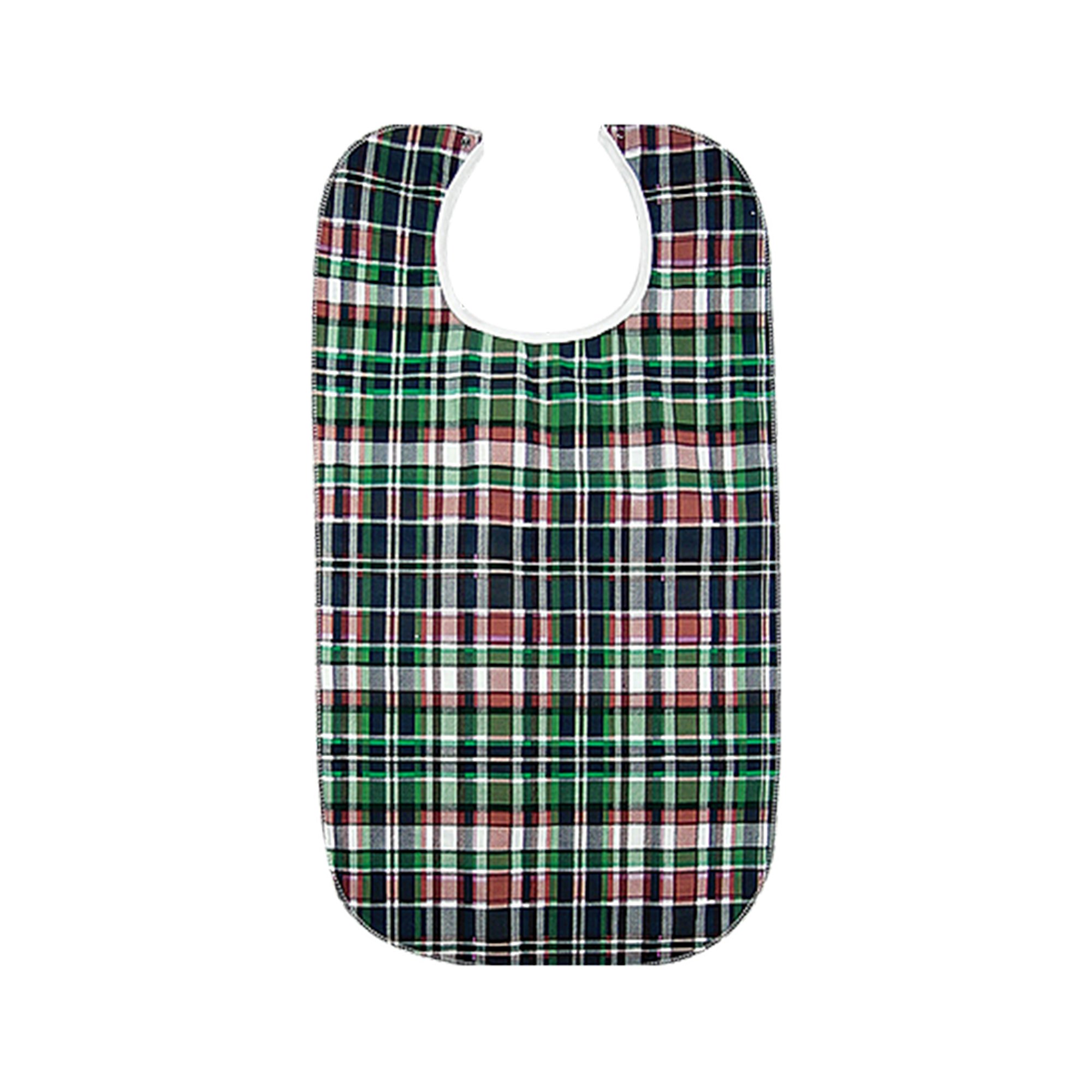 Beck's Classic Quilted Adult Bib, Highland Blue Plaid, 18 x 34 Inch