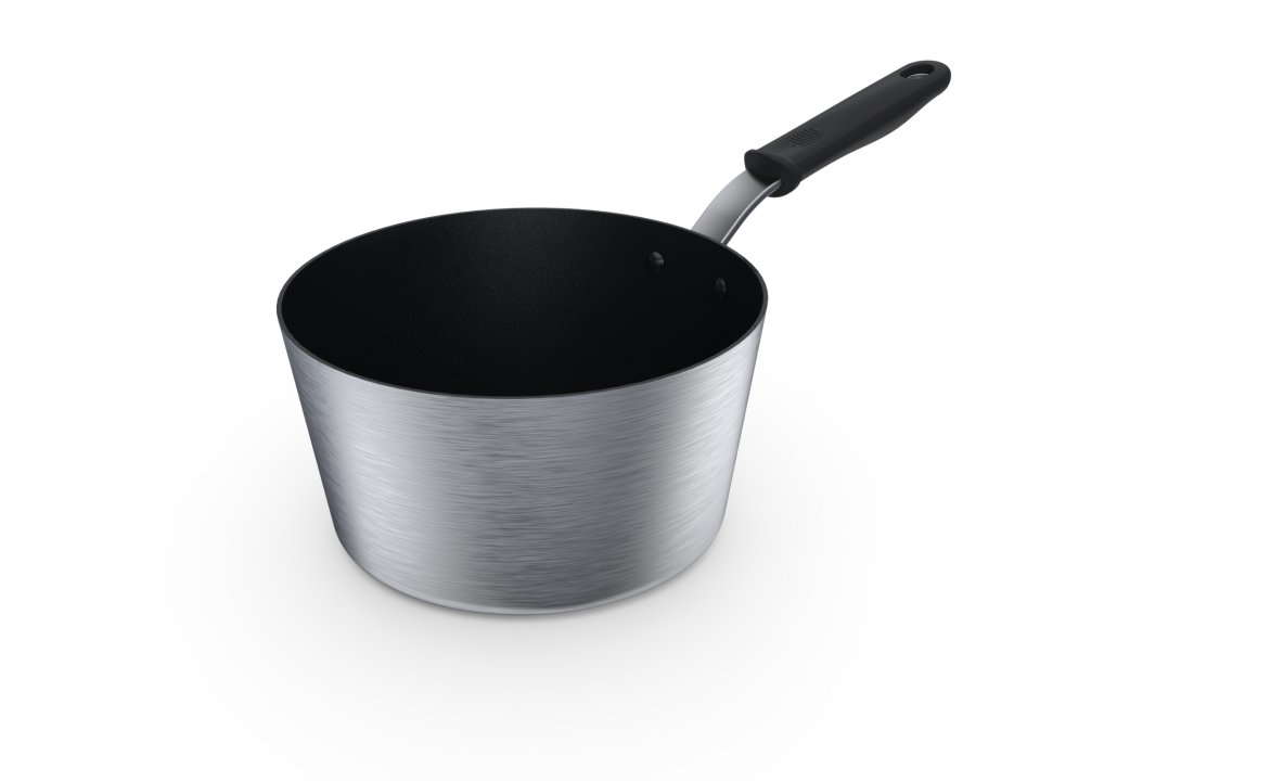 10-quart Wear-Ever® tapered aluminum saucepan with SteelCoat x3™ nonstick coating and silicone handle