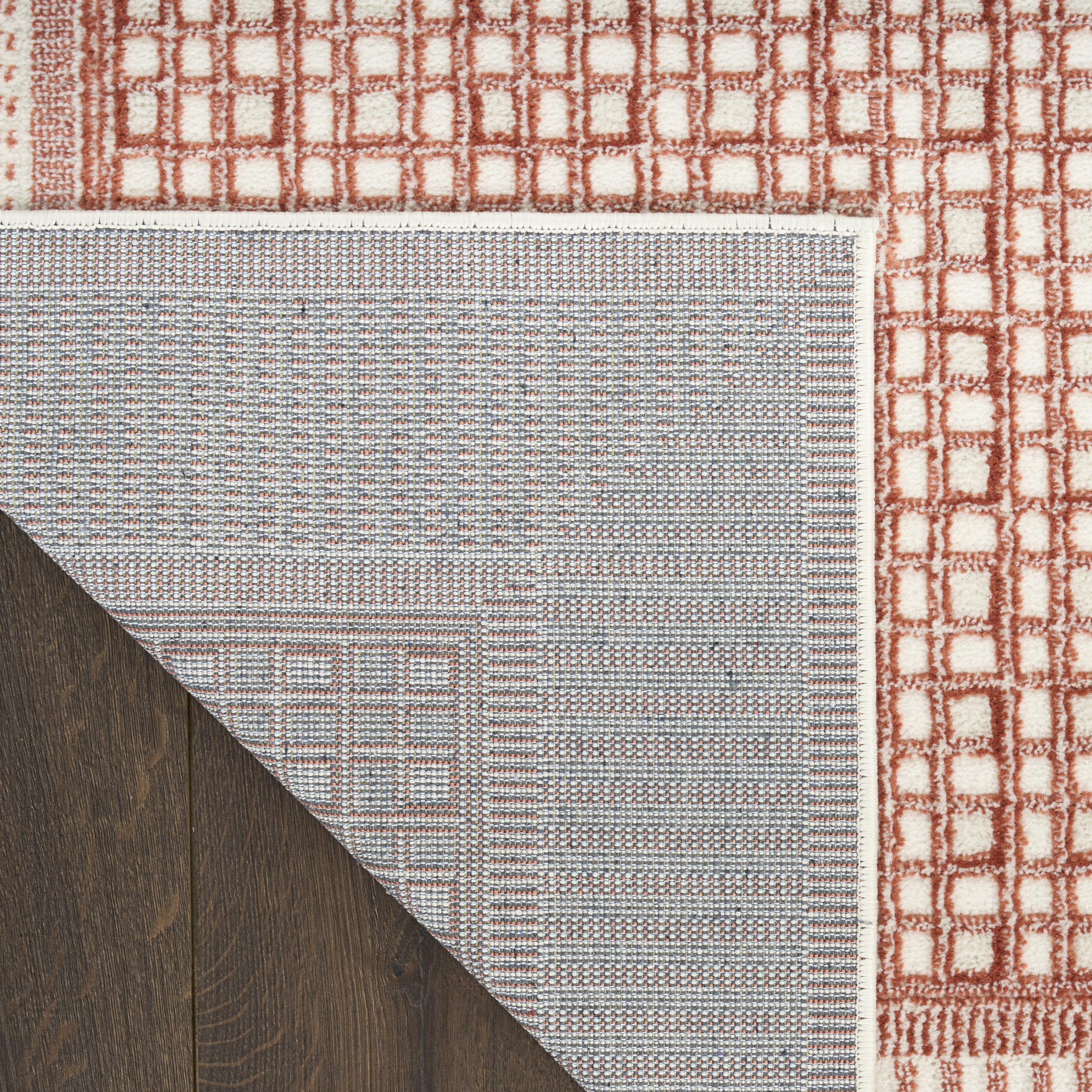 Nourison Nordic 2' x 6' Brick Ivory Modern Indoor Rug