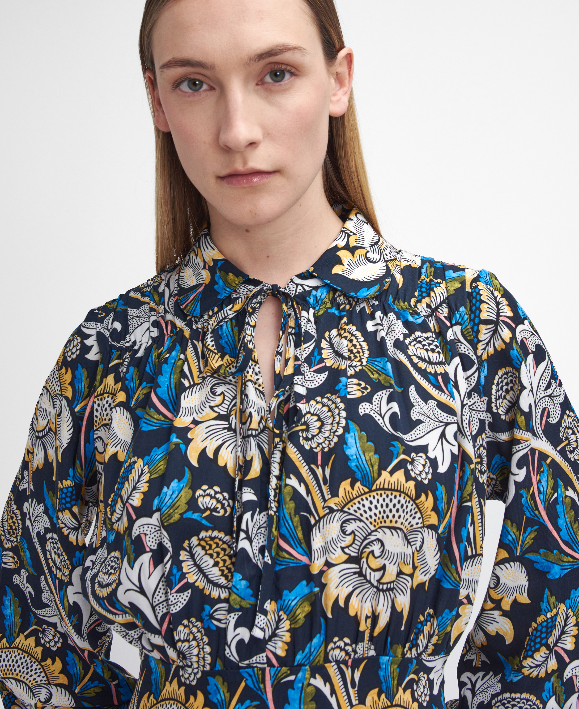 Barbour x William Morris Gallery Rendall Midi Dress image number 4