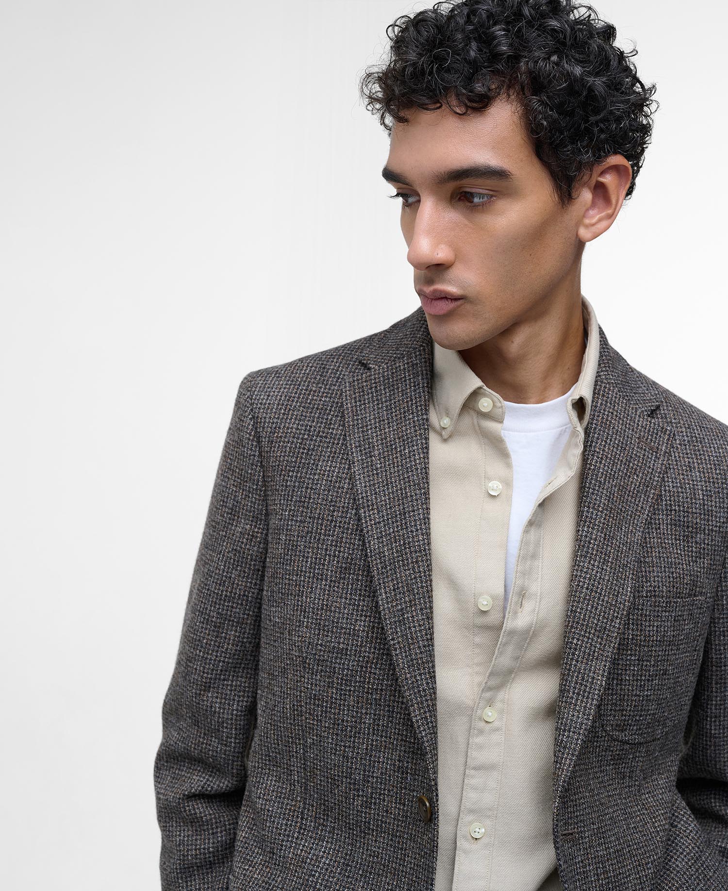 Textured Tweed Suit Jacket image number 3