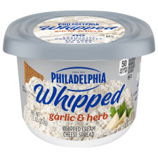 Philadelphia Garlic & Herb Whipped Cream Cheese Spread, 7.5 oz Tub