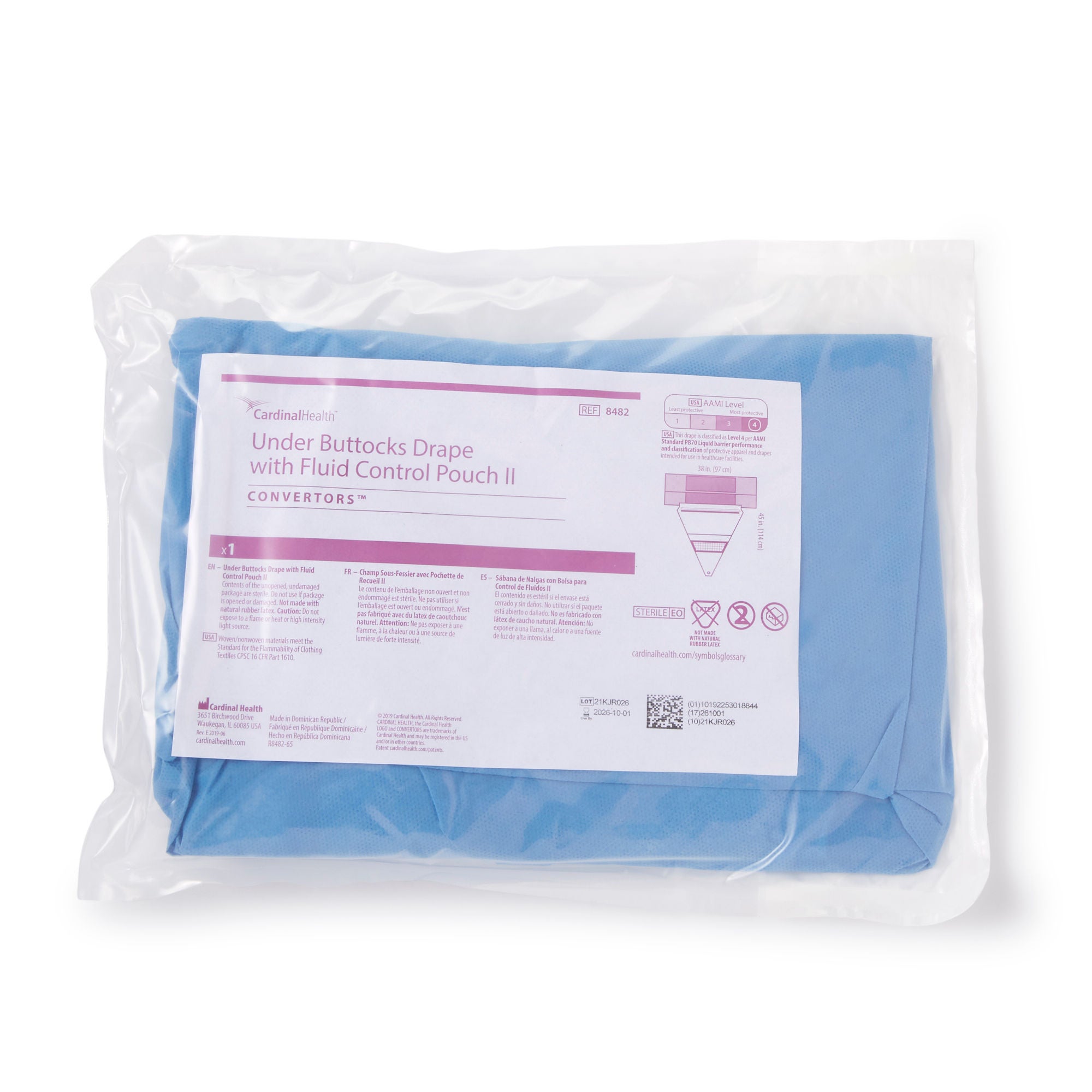 Cardinal Health™ Under Buttocks Obstetrics / Gynecology Drape, 38 x 27 x 45 Inch