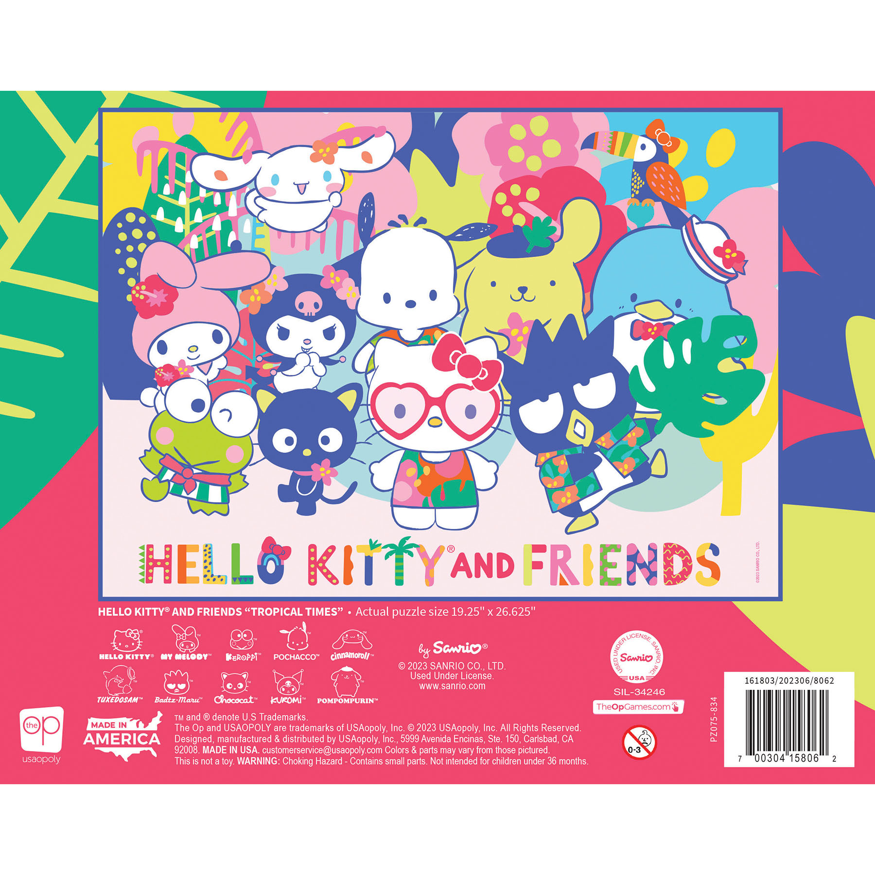 USAopoly Hello Kitty and Friends Tropical Times 1000-Piece Puzzle image number null